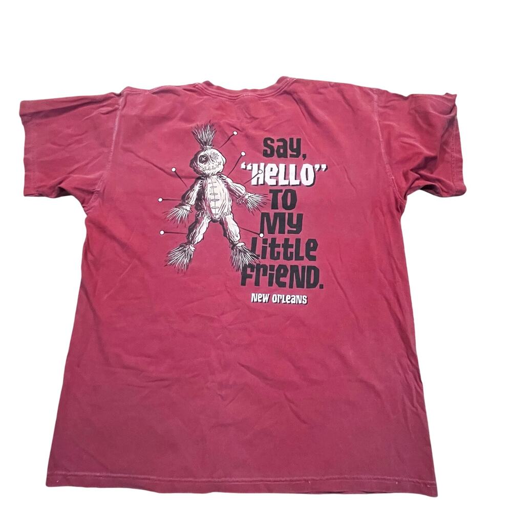 New Orleans Men Large Voodoo Doll Graphic Tee Shirt‎ Gothic Southern Horror